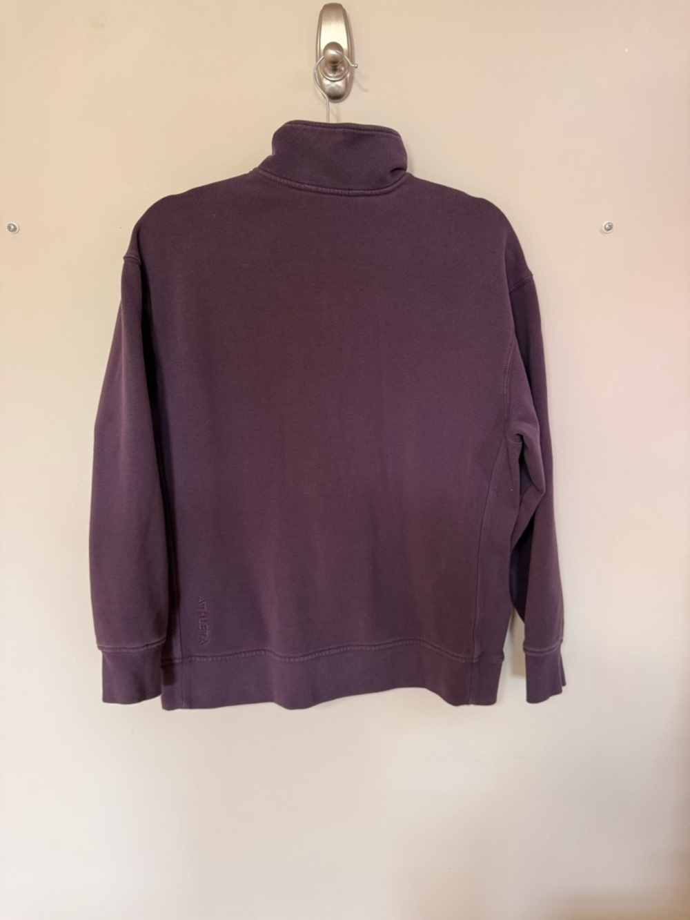 Athleta Forever Fleece 1/4 Zip Sweatshirt in Iris - Picture 3 of 5